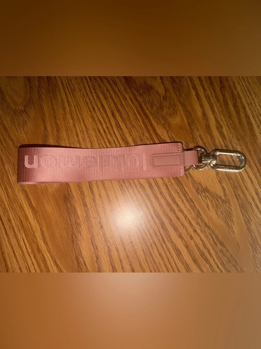 lululemon athletica Dusty Pink Logo Key Fob Strap